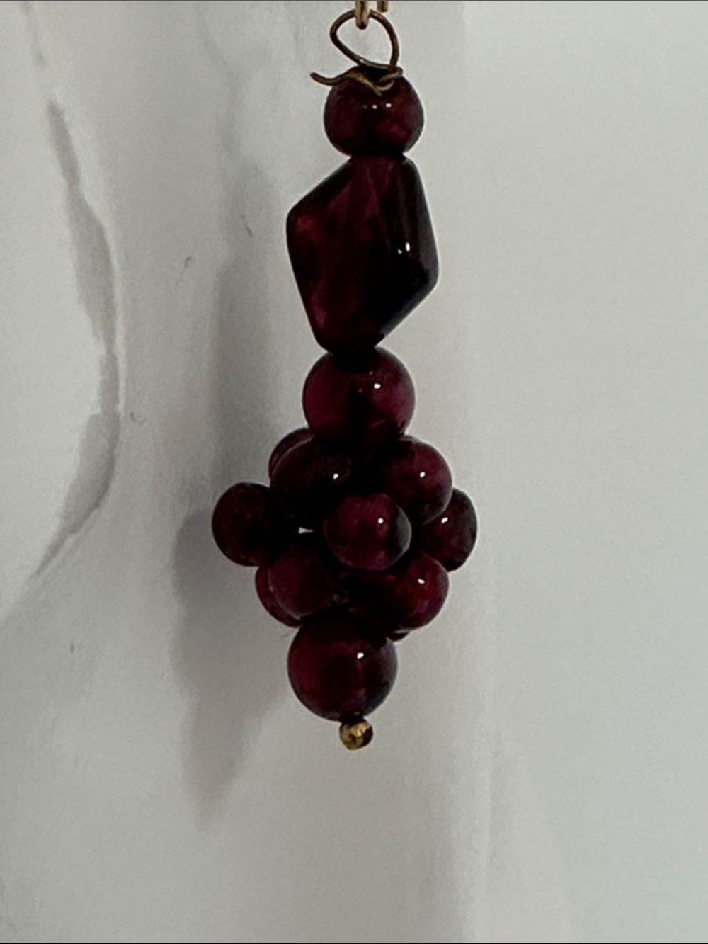 Vintage 14k real solid Gold amethyst Earrings - Picture 3 of 7